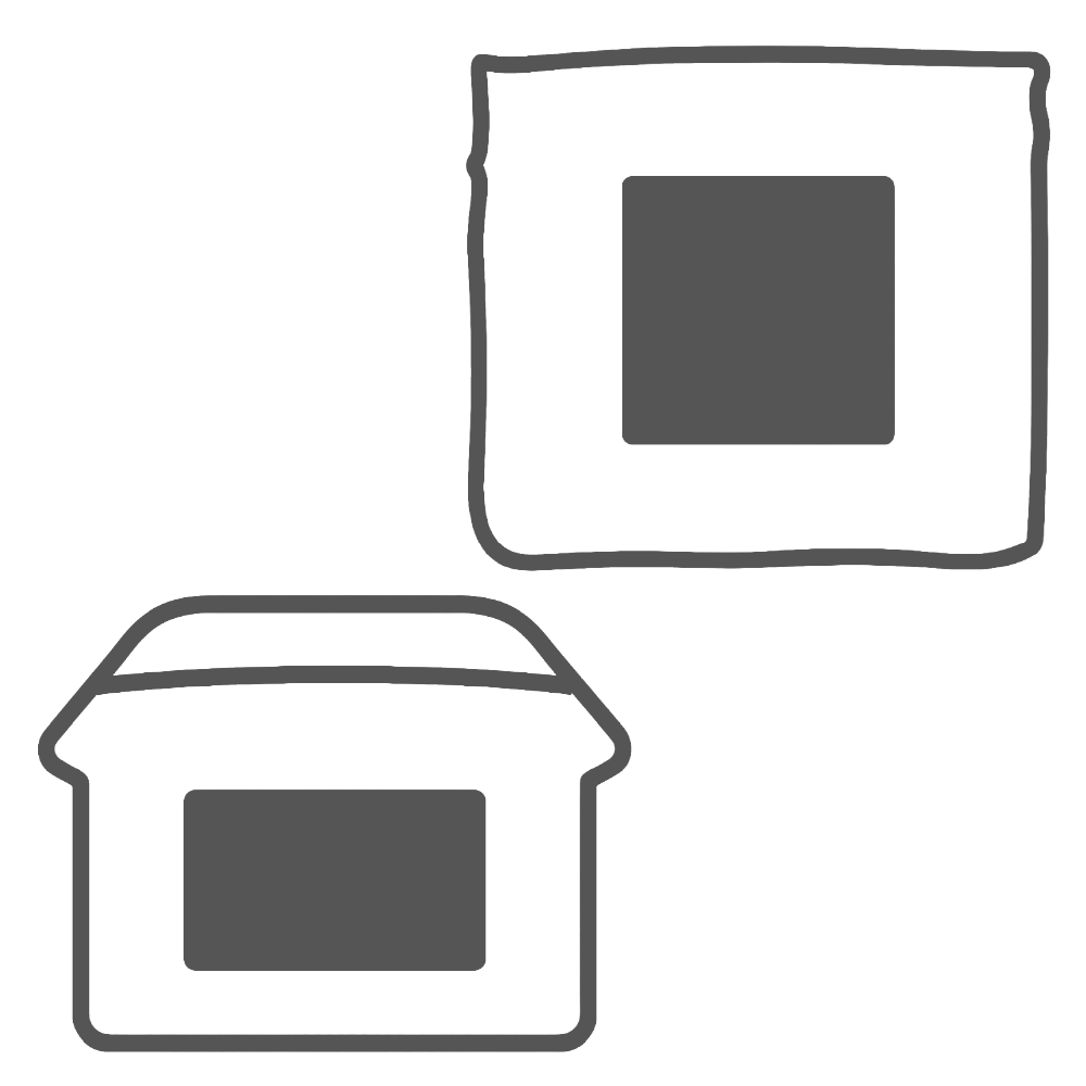 Voorkant & bovenkant - 100x60 & 100x60 mm