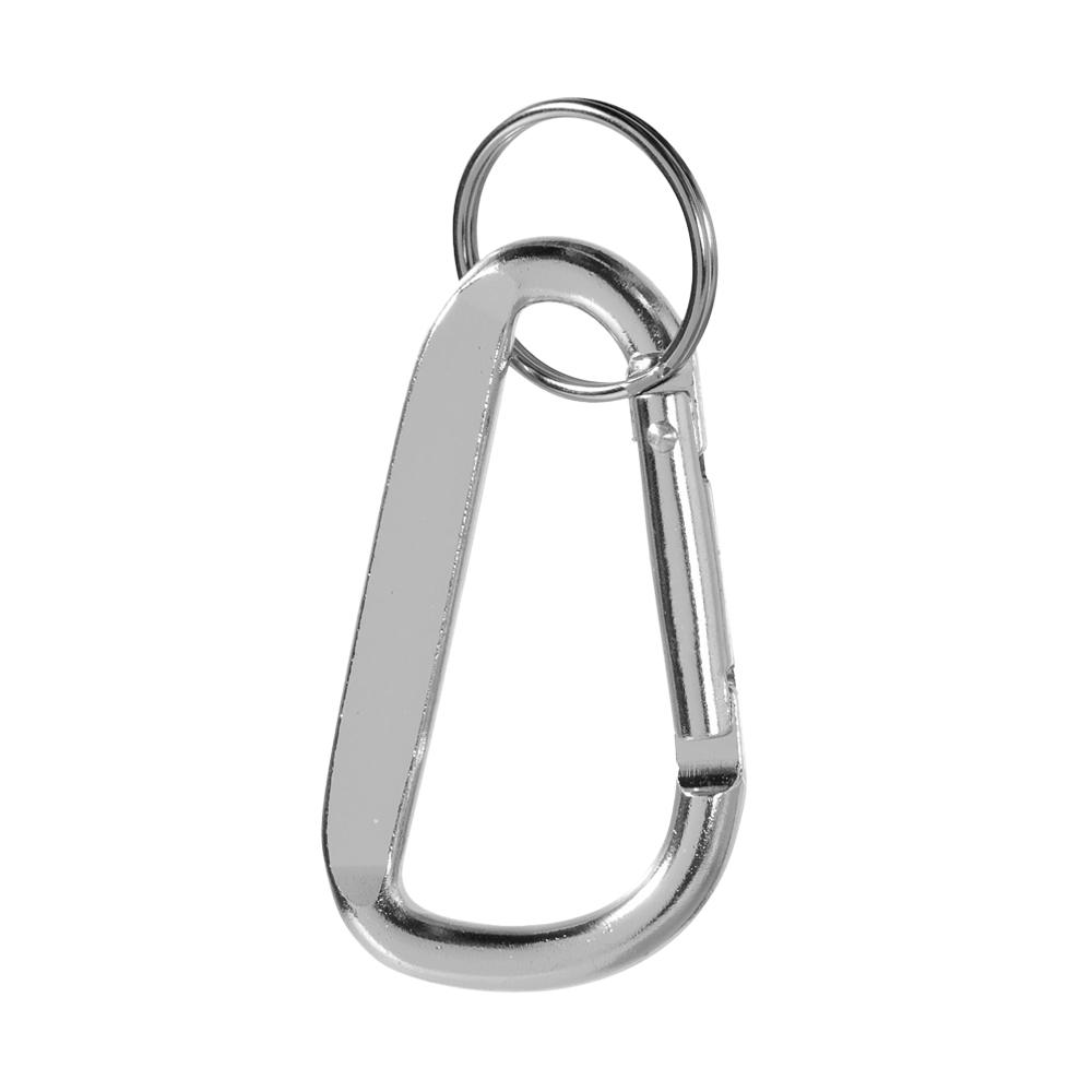 6. Timor RCS recycled aluminium carabiner keychain Grey