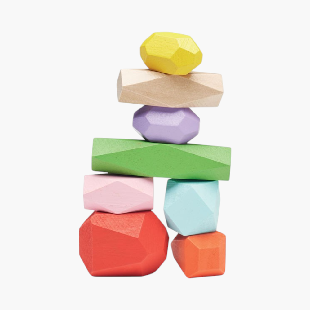 PDP - dolmen8stackingwoodrocksinpouch square #F8F8F8 background