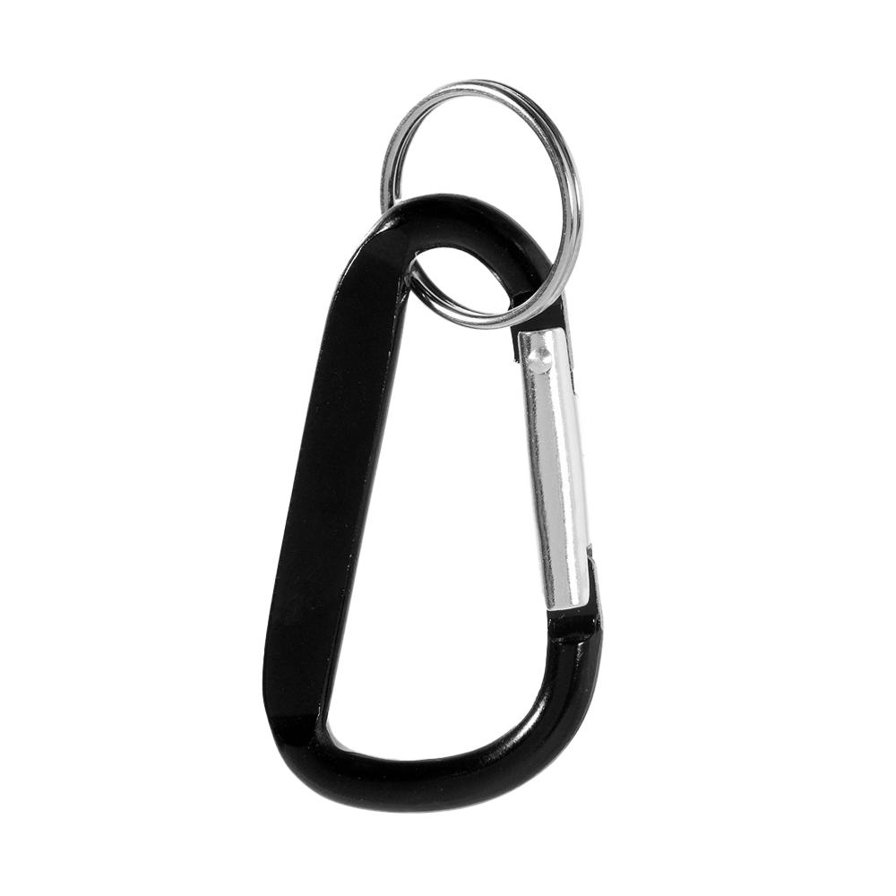 6. Timor RCS recycled aluminium carabiner keychain Black