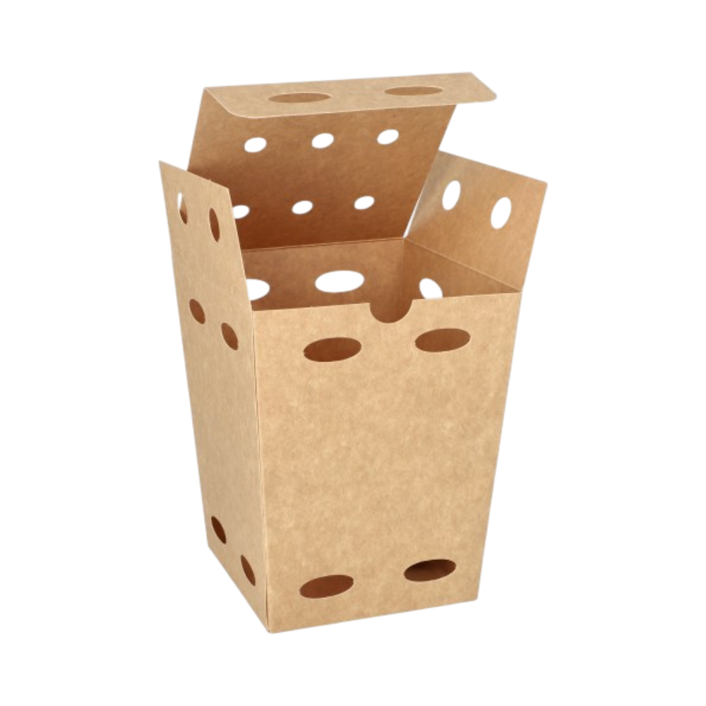 Kartonnen chipsdoosjes 10,5 x 10,5 x 15 cm