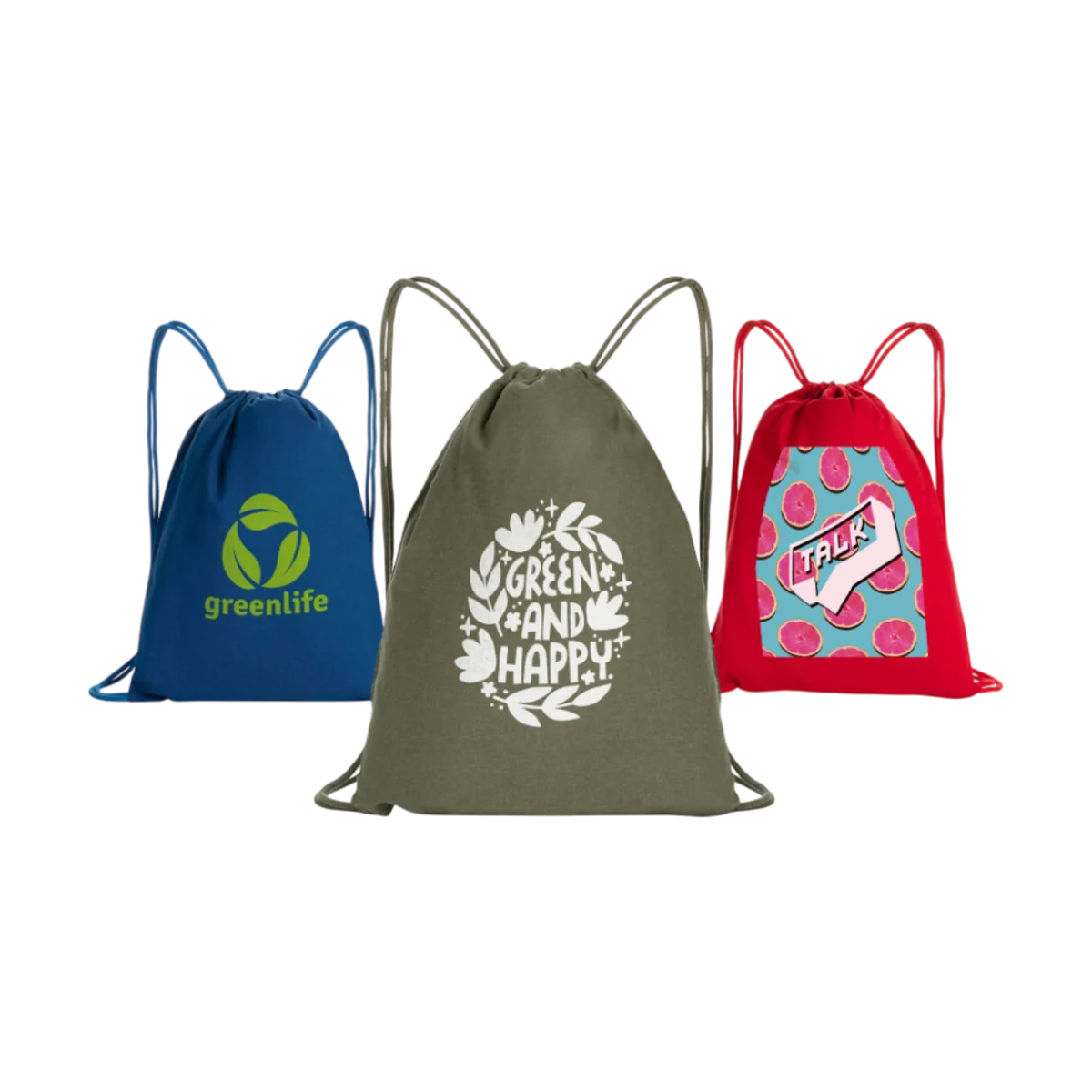 Recycled Cotton Drawstring Bags main image