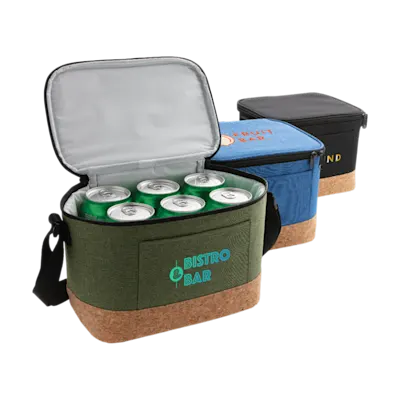 Two Tone Cooler Bag with Cork Detail