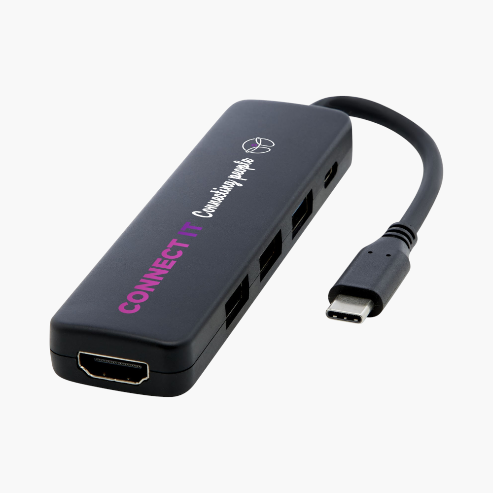 PDP - looprcsrecycledplasticmultimediaadapterusb2030withhdmiport square #F8F8F8 background
