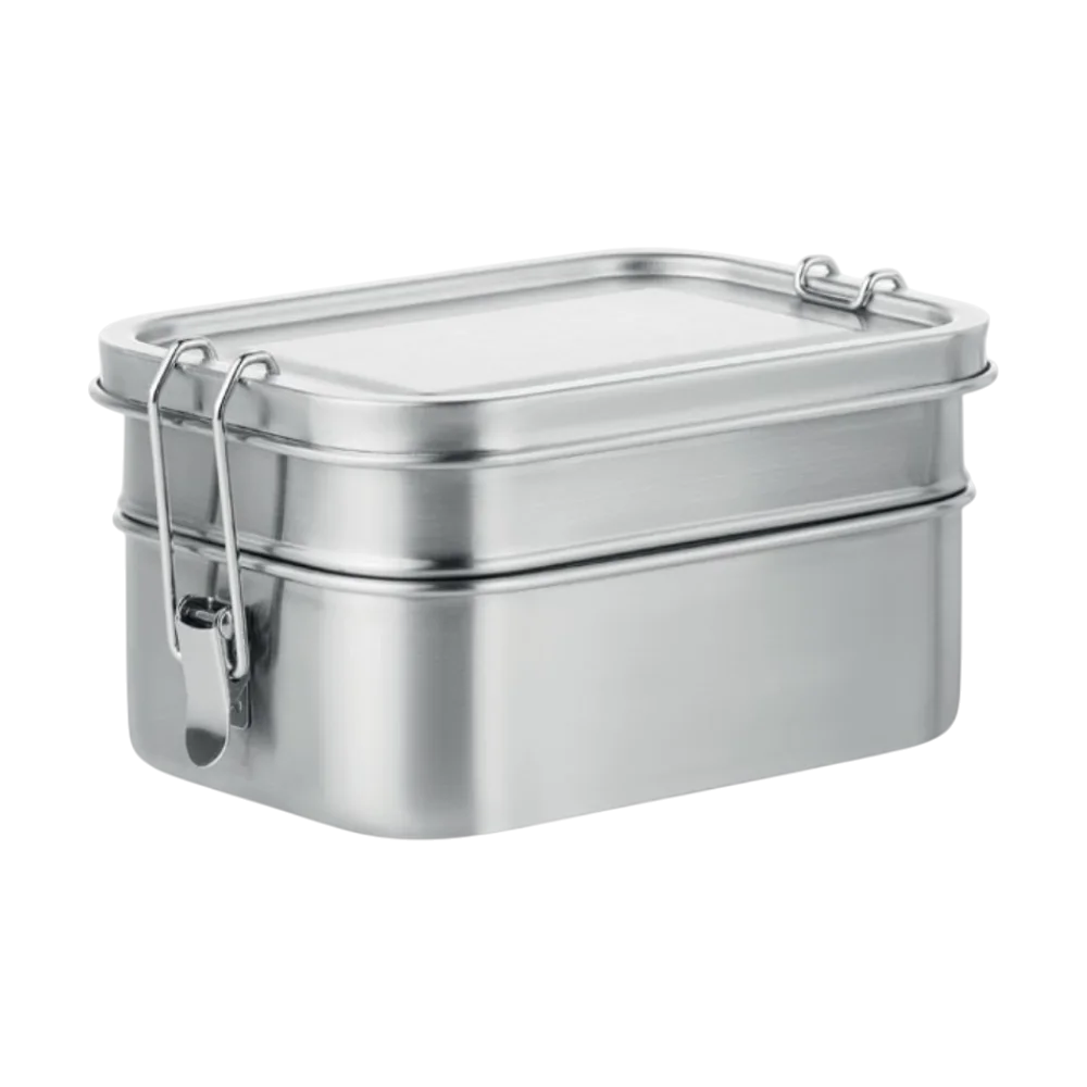 PDP - doublechanstainlesssteellunchbox square #F8F8F8 background