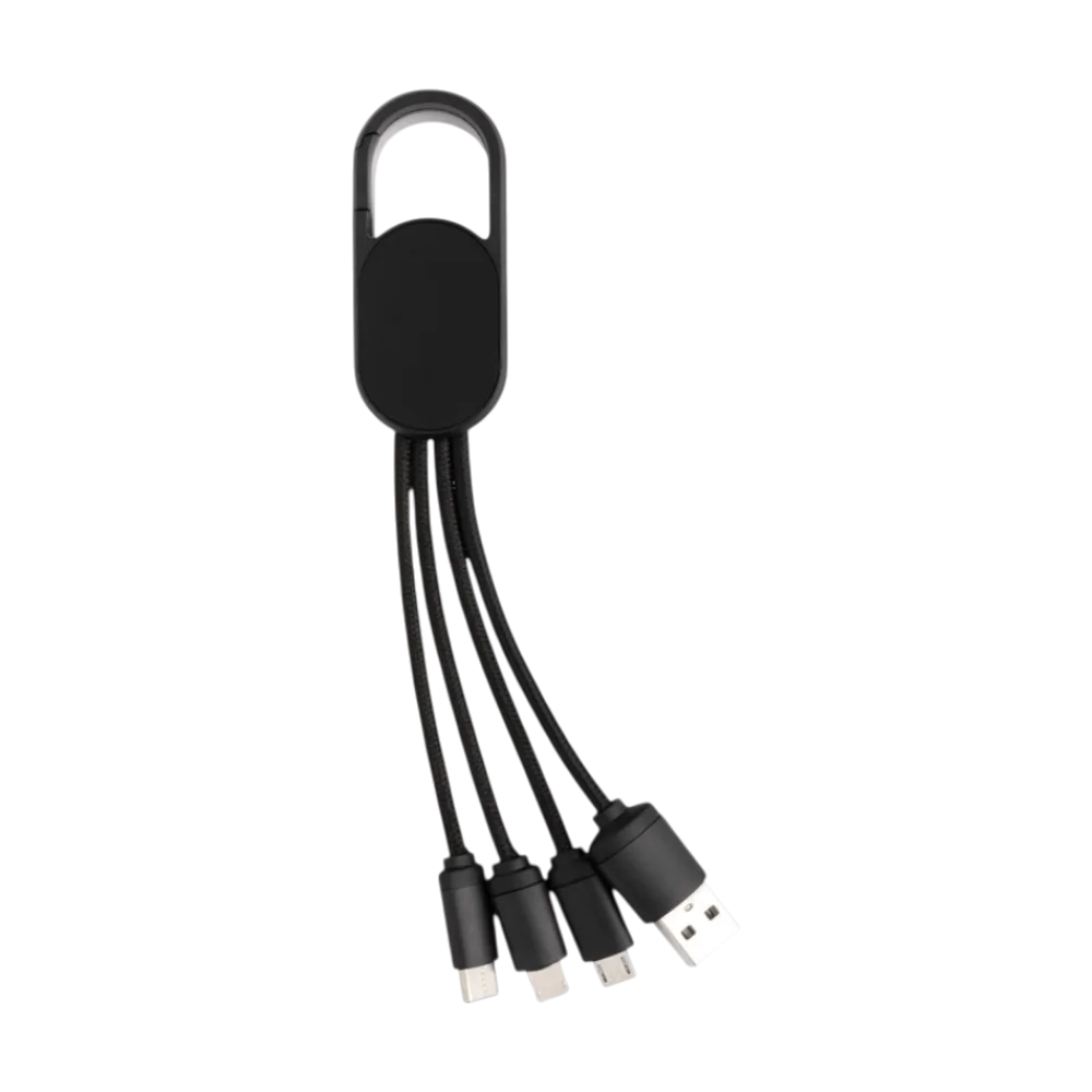 PDP - 4in1cablewithcarabinerclip square #F8F8F8 background