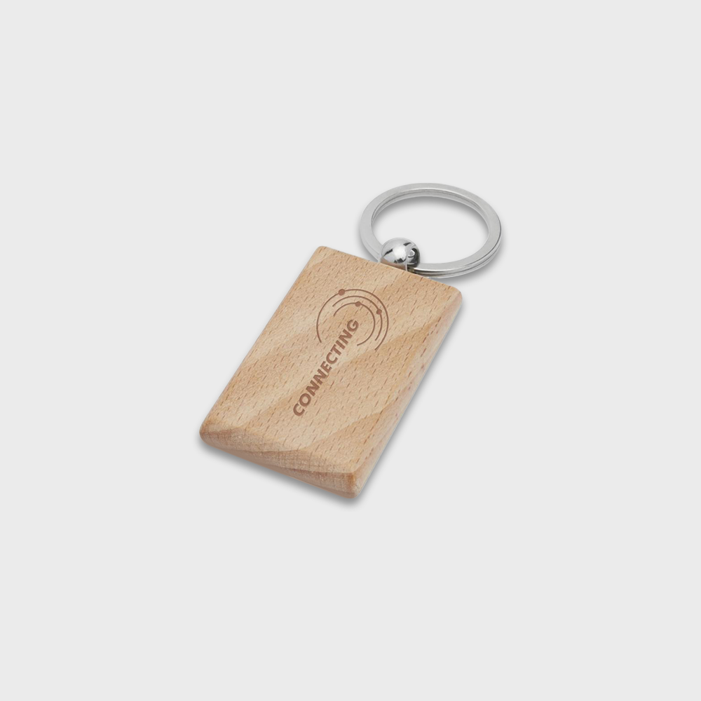 Gian Beech Wood Keychain | HelloPrint