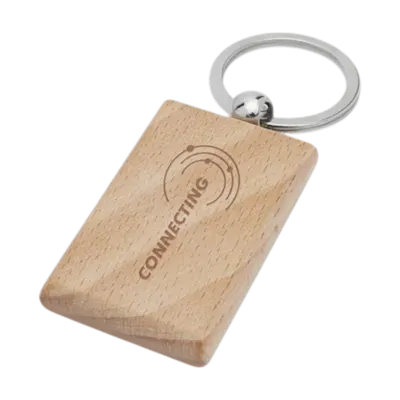 Portachiavi Rettangolare in Legno di Faggio