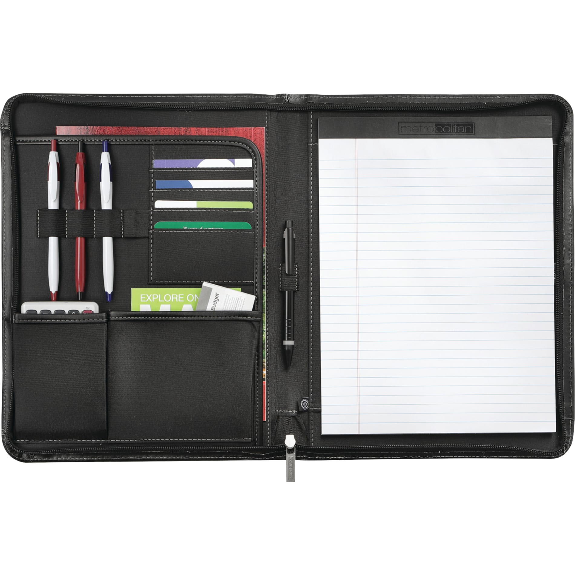 Premier Leather Zippered Padfolio-1