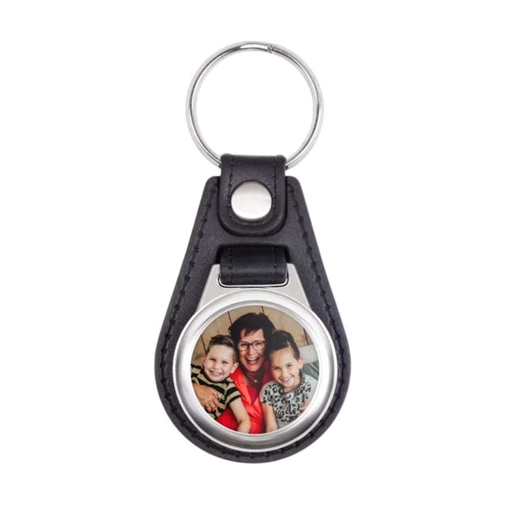 keychainwithphotoleatherround PLP