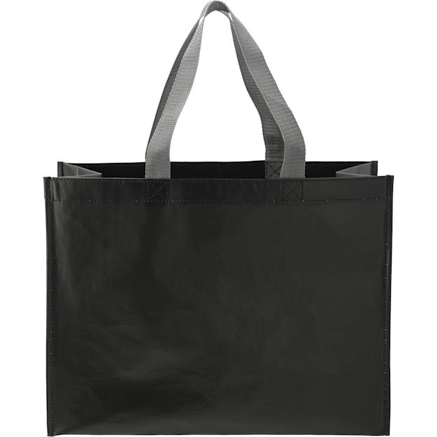 COLOR ICON - rpetlaminatedmatteshoppertote - Black Gray