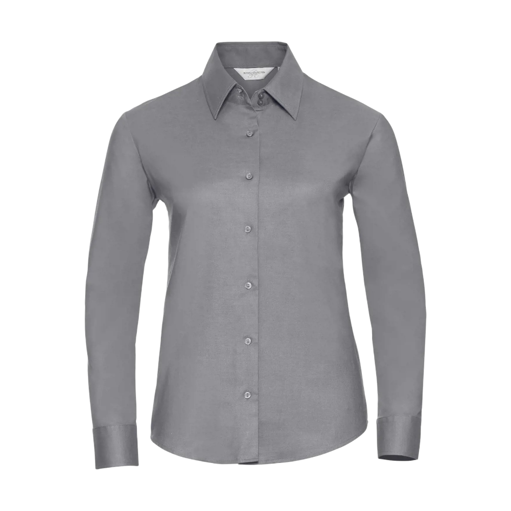 ICON - russellladieslslclassicoxfordshirt silver