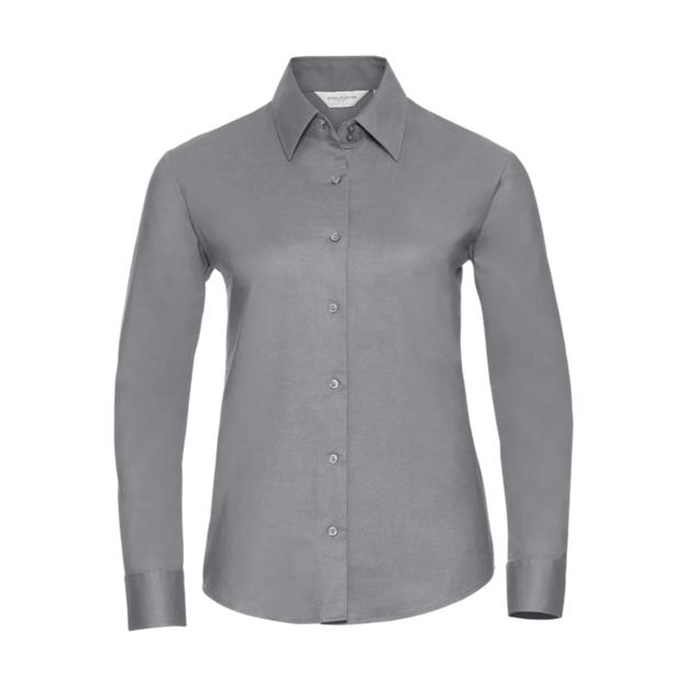 ICON - russellladieslslclassicoxfordshirt silver