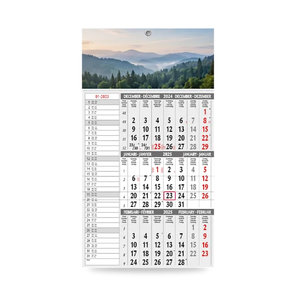 3 Months Calendars Memo