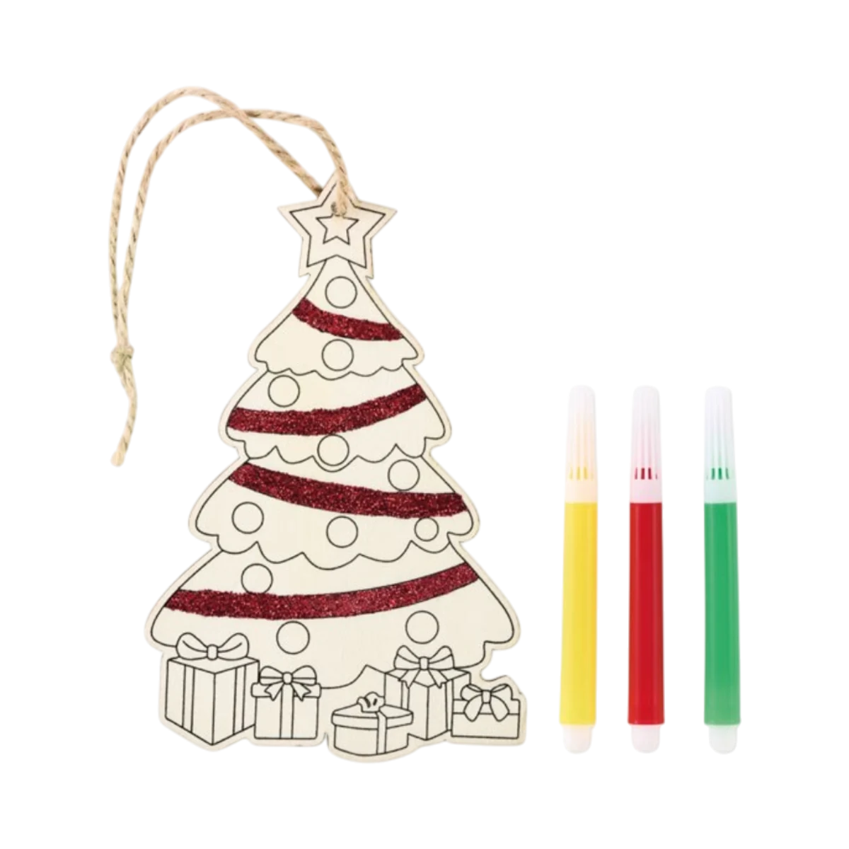 Poplar Wooden Christmas Tree Ornament main image