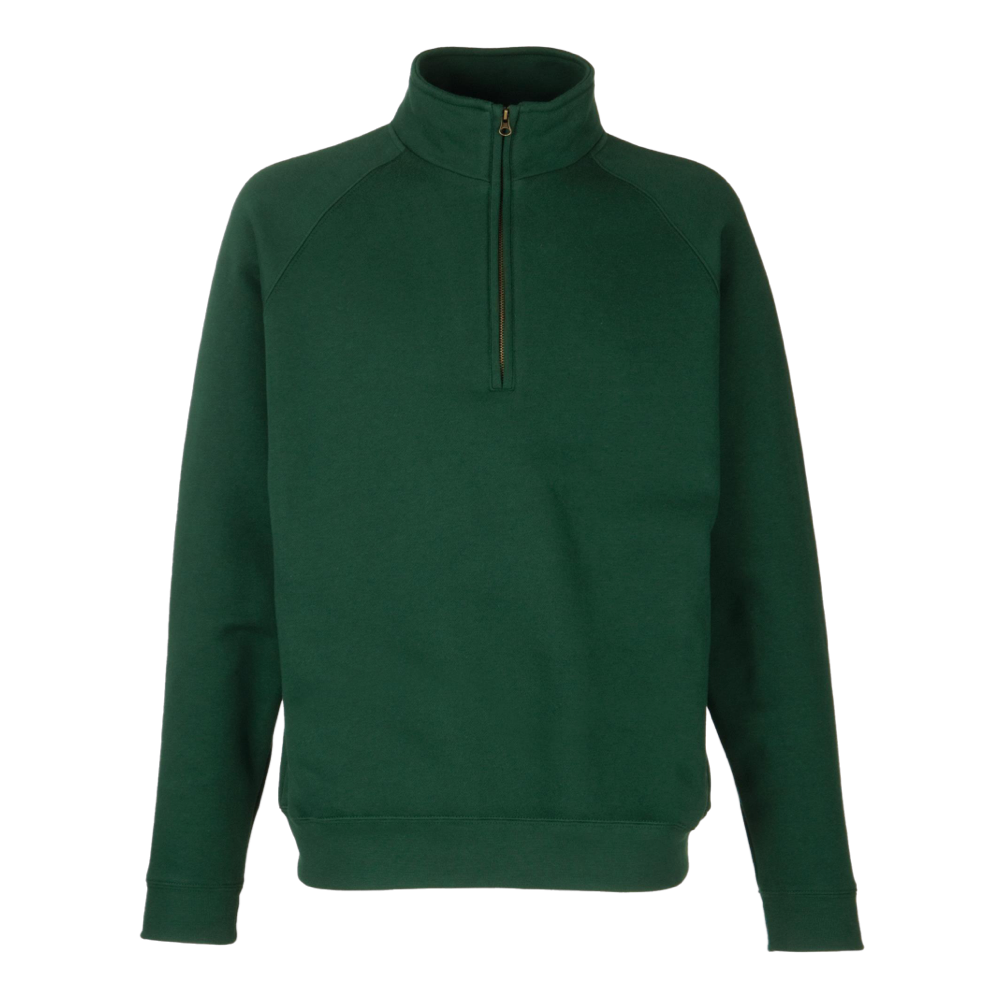 Fruit of the Loom Premium Zip up Sweat ICON bottle green