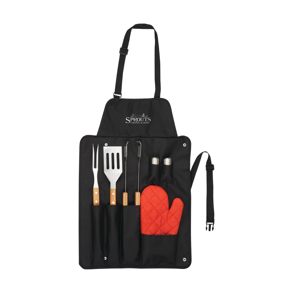 BBQ Apron with 7 Piece Set