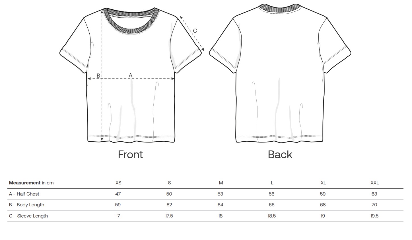 theiconicmidlightwomensscoopnecktshirt sizechart