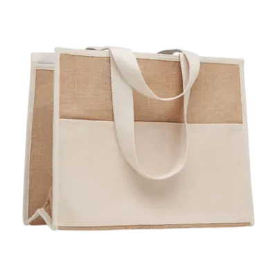Jute and Canvas Cooler Bag