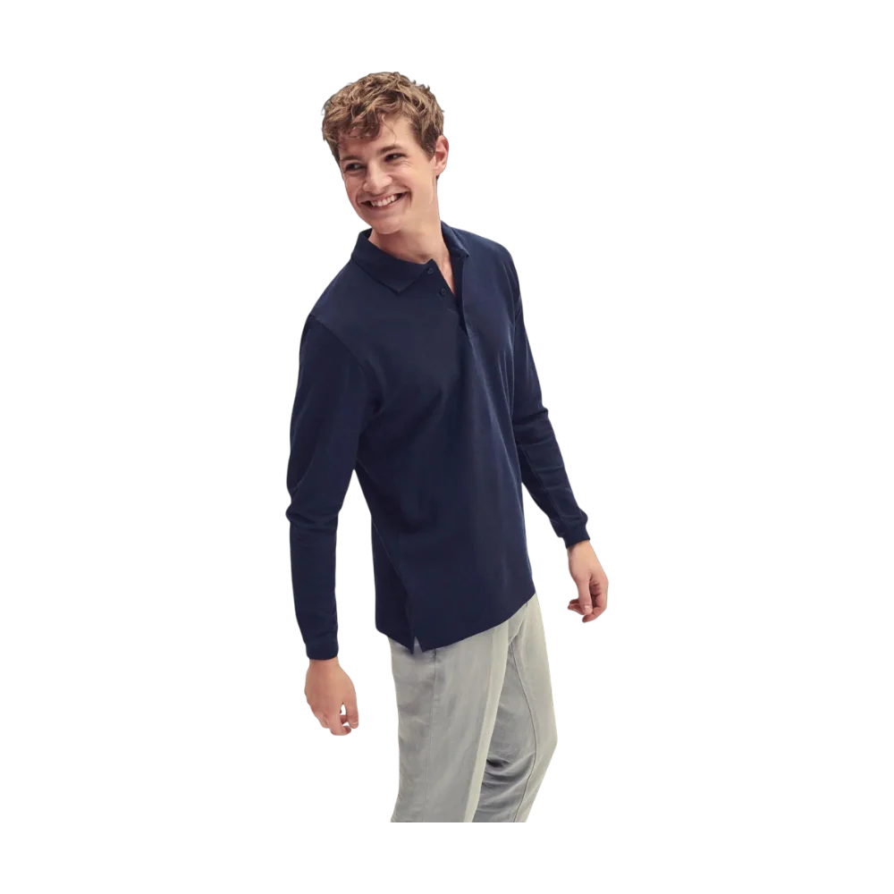 Fruit of the Loom Classic Fit Long Sleeve Polo. - fruitoftheloompremiumpololongsleeve633100u_1