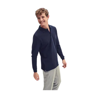 Polo a Maniche Lunghe Premium Fruit of the Loom