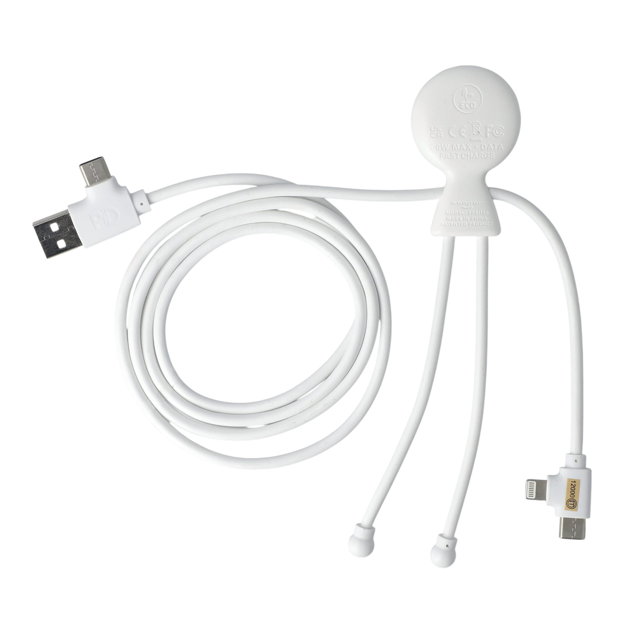 Xoopar Multi Oplaadkabel 1 meter met adapter voor Nederland