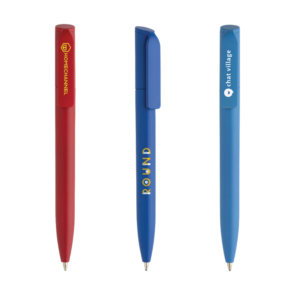 Pocketpal GRS certified recycled ABS mini pen PLP SQ