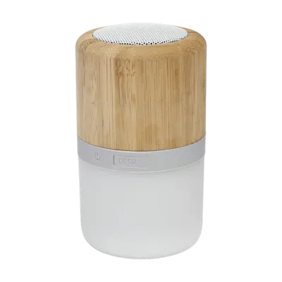 Altoparlante Bluetooth Aurea in Bambù con Luce