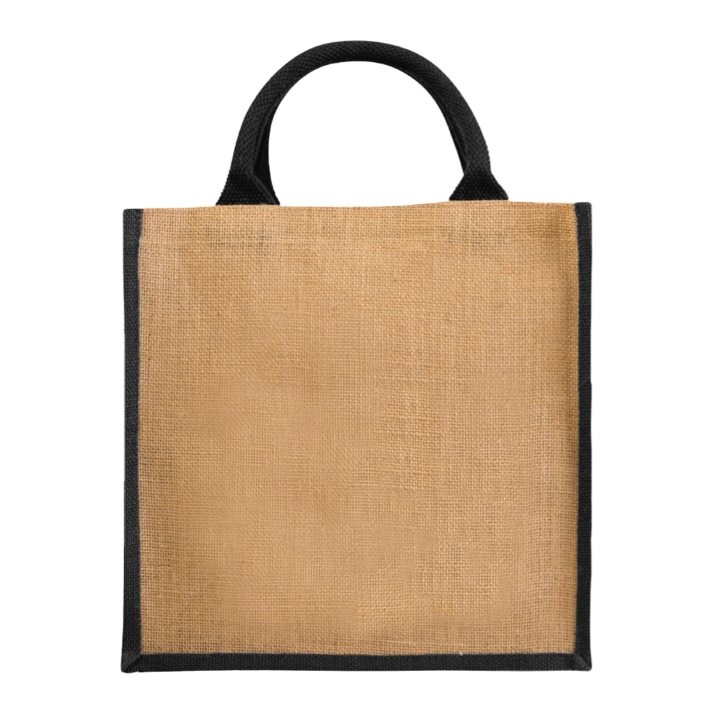 Chennai jute tote bag 16L natural black