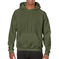 gildanheavyblendhoodiegn940u Military green