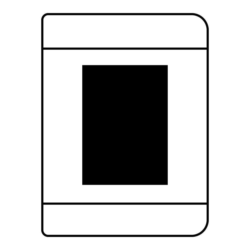 Front | 7H in x 5W in