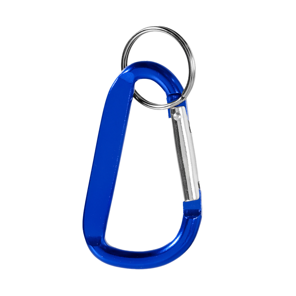6. Timor RCS recycled aluminium carabiner keychain Blue