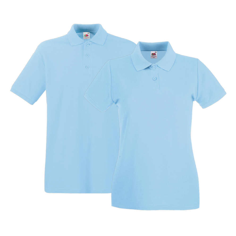 Fruit of the loom Premium Polo 170g ICON sky blue