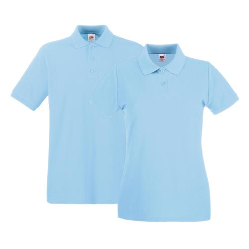Fruit of the loom Premium Polo 170g ICON sky blue