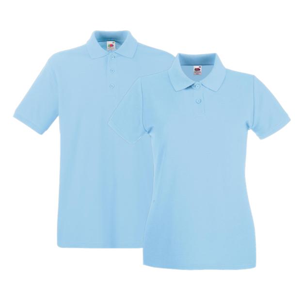 Fruit of the loom Premium Polo 170g ICON sky blue
