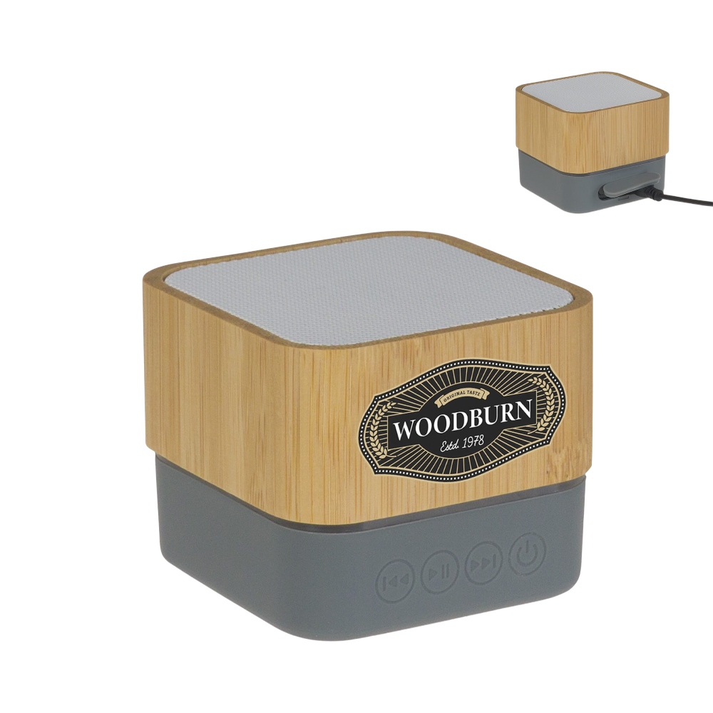 Enceinte carrée en bambou 3W