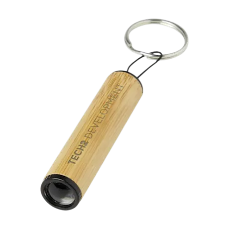 Bamboo Key Ring with Light