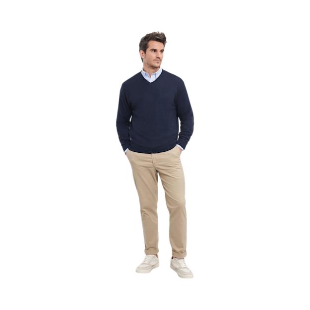 PDP - russellmenvneckknittedpullover square #00000000 background