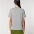 Female model in heather grey Stanley/Stella Creator 2.0 cotton t-shirt, back view