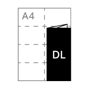 A4 folded to DL