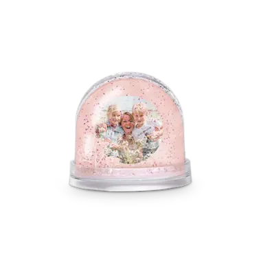 Personalisierte Glitzerschneekugel
