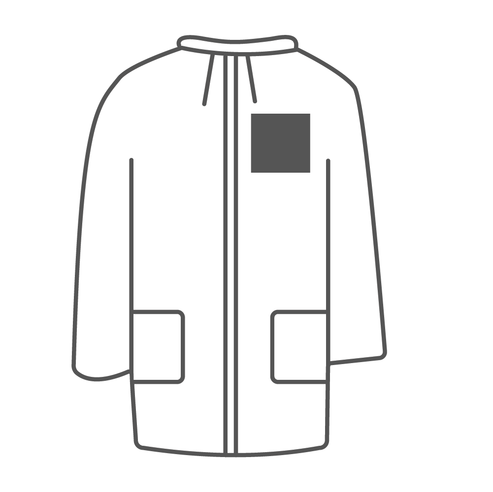 120 x 120 mm - Borst links