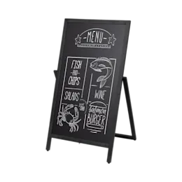 Wooden chalk A-board flip