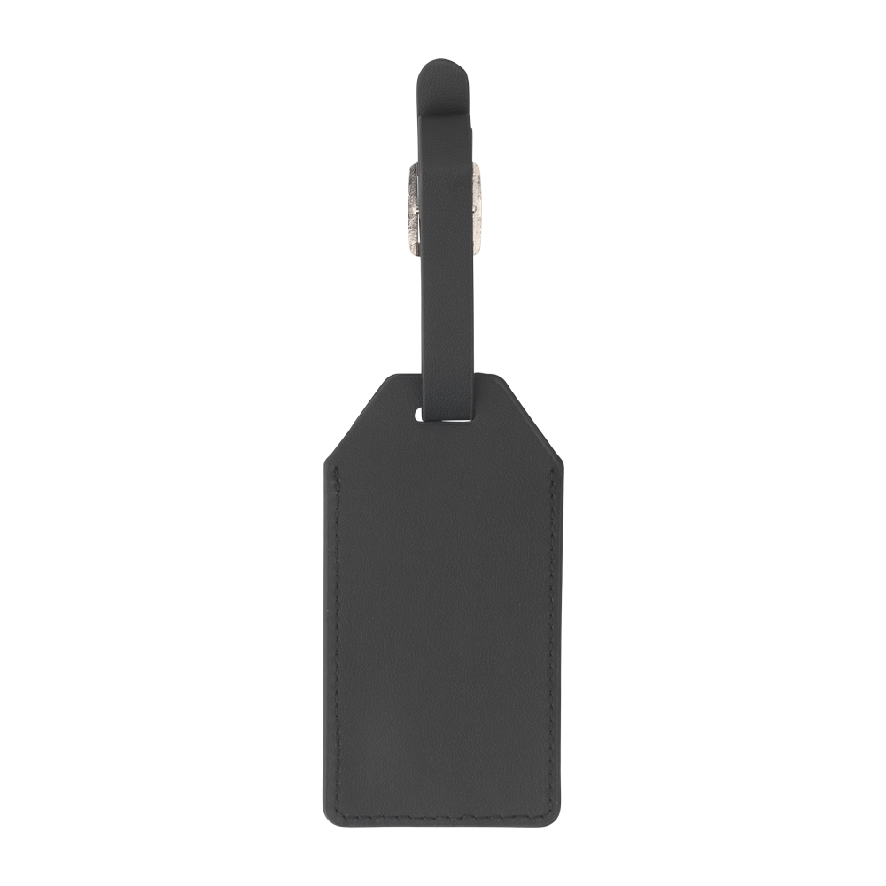 veganpineappleleatherluggagetag black