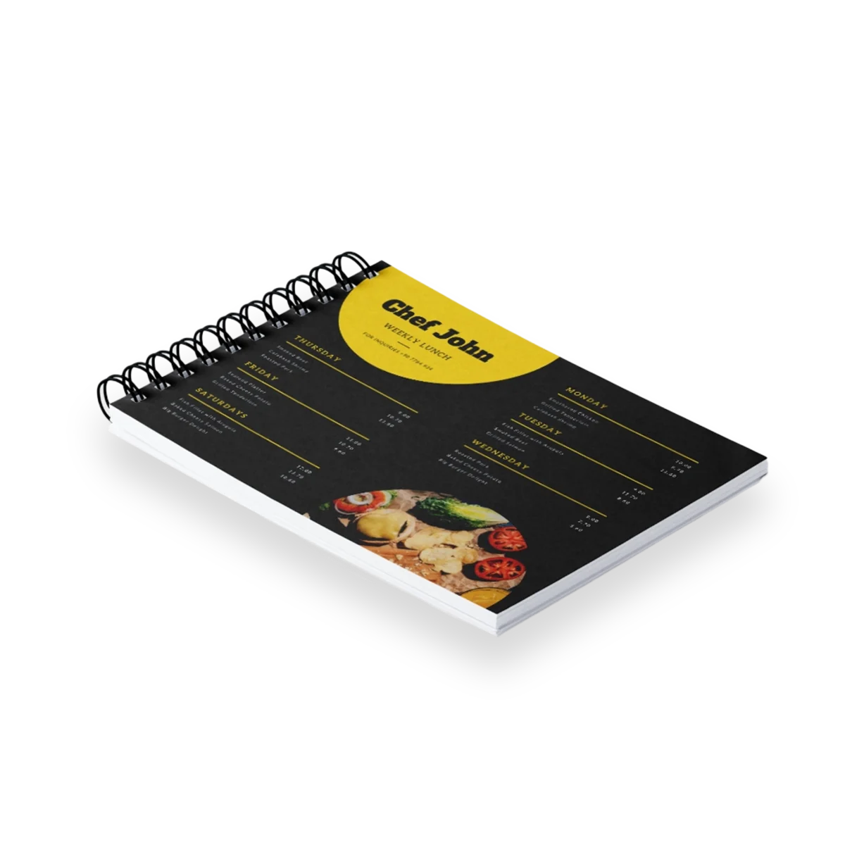 Spiral-bound Menus main image