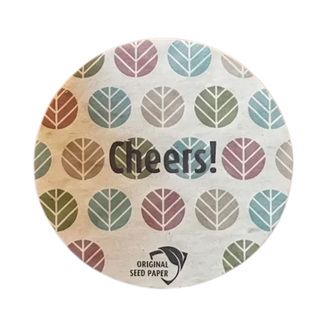 Round Seed Paper Coaster 90 mm