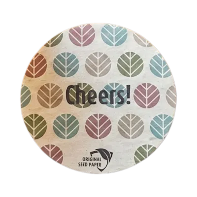 Round Seed Paper Coaster 90 mm