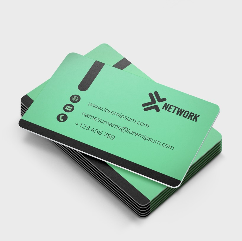 Cartes de visite en plastique