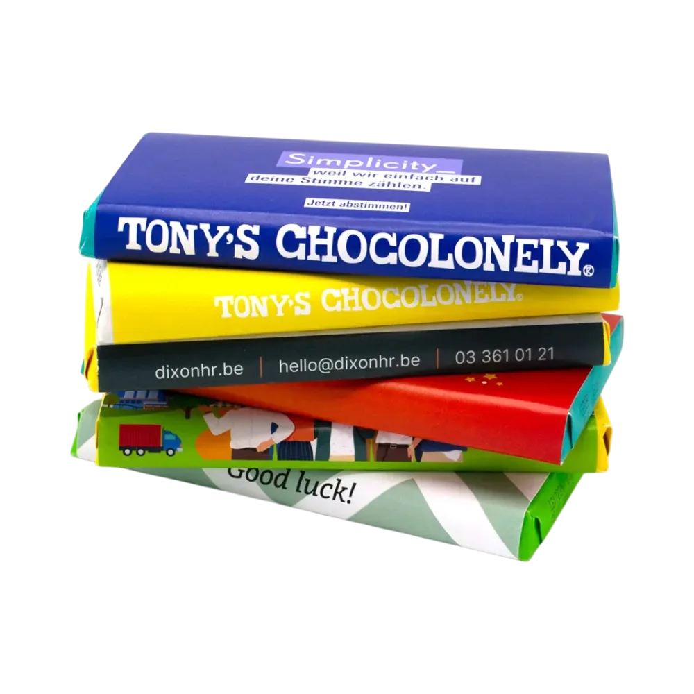 PDP - tonyschocolonely180grcustomisedwrapper square #00000000 background