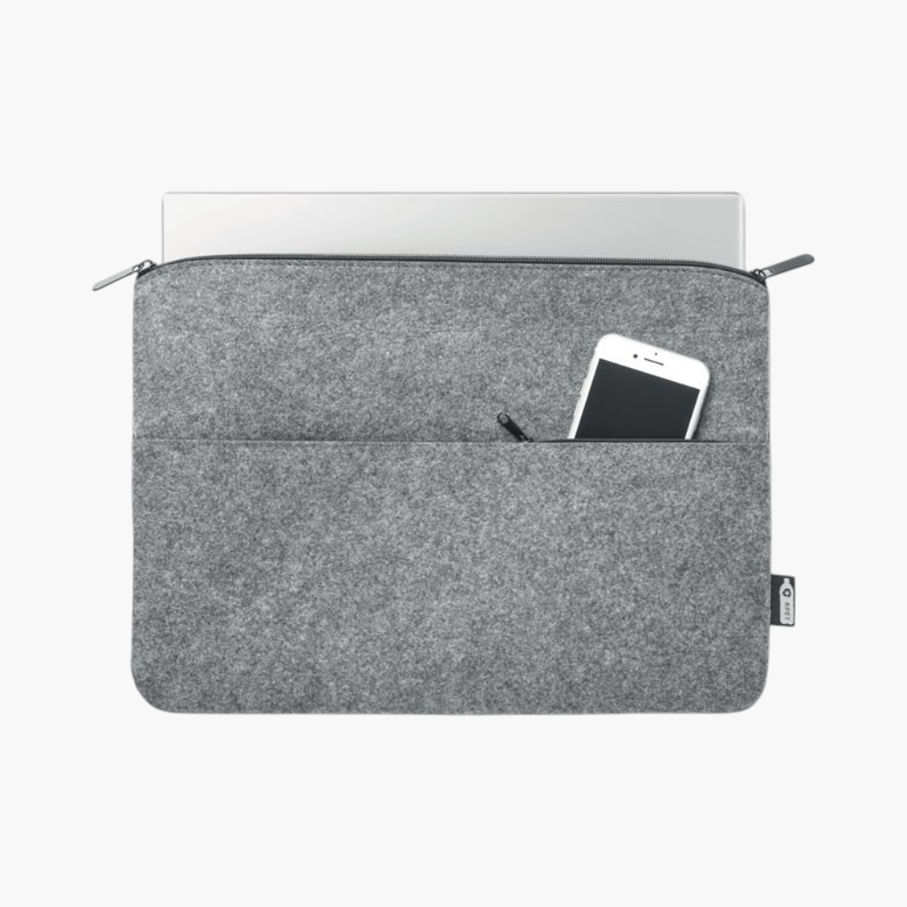 PDP - toplorpetfeltzippedlaptopbag square #F8F8F8 background